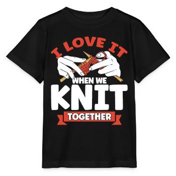 Stricken Stricken Stricken Liebhaber Geschenk - Stanley/Stella Kinder T-Shirt MINI CREATOR  - Schwarz - Vorne - Mikhail (115cm)