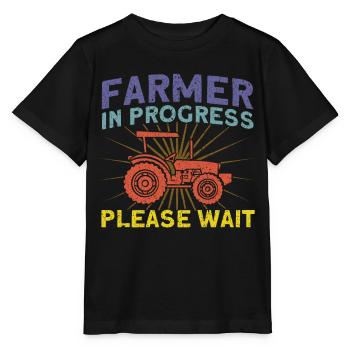 Landwirt Bauernhof Viehzüchter Geschenk - Stanley/Stella Kinder T-Shirt MINI CREATOR  - Schwarz - Vorne - Mikhail (115cm)