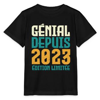 génial depuis 2023 - T-shirt bio MINI CREATOR Stanley/Stella Enfant - noir - Devant - Mikhail (115cm)
