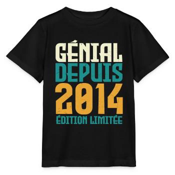 Génial depuis 2014 - T-shirt bio MINI CREATOR Stanley/Stella Enfant - noir - Devant - Mikhail (115cm)