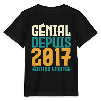 Génial depuis 2017 - T-shirt bio MINI CREATOR Stanley/Stella Enfant - noir - Devant - Mikhail (115cm)