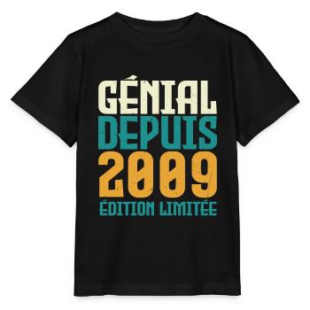 Génial depuis 2009 - T-shirt bio MINI CREATOR Stanley/Stella Enfant - noir - Devant - Mikhail (115cm)