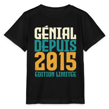 Génial depuis 2015 - T-shirt bio MINI CREATOR Stanley/Stella Enfant - noir - Devant - Mikhail (115cm)