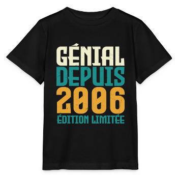 Génial depuis 2006 - T-shirt bio MINI CREATOR Stanley/Stella Enfant - noir - Devant - Mikhail (115cm)