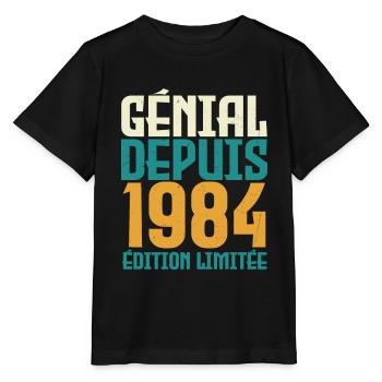 Génial depuis 1984 - T-shirt bio MINI CREATOR Stanley/Stella Enfant - noir - Devant - Mikhail (115cm)