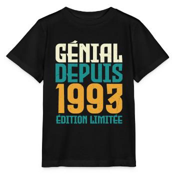 Génial depuis 1993 - T-shirt bio MINI CREATOR Stanley/Stella Enfant - noir - Devant - Mikhail (115cm)