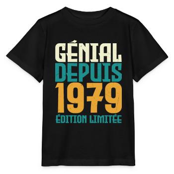 Génial depuis 1979 - T-shirt bio MINI CREATOR Stanley/Stella Enfant - noir - Devant - Mikhail (115cm)