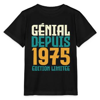 Génial depuis 1975 - T-shirt bio MINI CREATOR Stanley/Stella Enfant - noir - Devant - Mikhail (115cm)