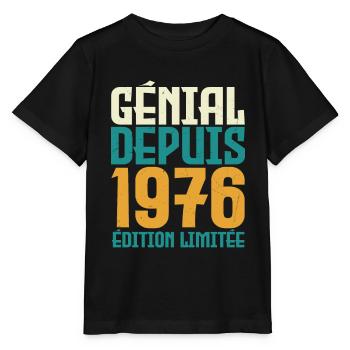 Génial depuis 1976 - T-shirt bio MINI CREATOR Stanley/Stella Enfant - noir - Devant - Mikhail (115cm)
