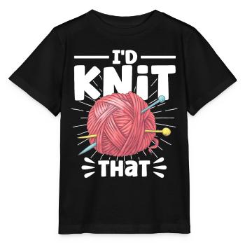 Stricken Stoff Stricken Stricken Geschenk - Stanley/Stella Kinder T-Shirt MINI CREATOR  - Schwarz - Vorne - Mikhail (115cm)