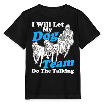 Dog sledding Sledding Dog sledding - Stanley/Stella MINI CREATOR Kids’ T-Shirt - black - Front - Mikhail (115cm)