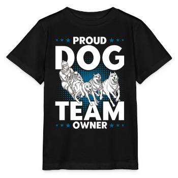 Dog sledding Dog sledding Sledding - Stanley/Stella MINI CREATOR Kids’ T-Shirt - black - Front - Mikhail (115cm)