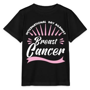 Cancer Du Sein Octobre Rose. - T-shirt bio MINI CREATOR Stanley/Stella Enfant - noir - Devant - Mikhail (115cm)
