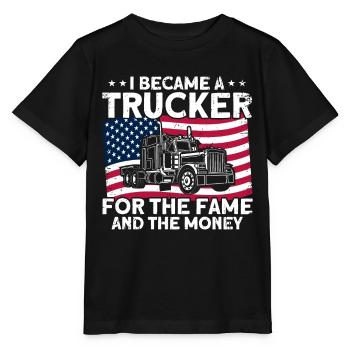 Trucker Sattelzug Fernfahrer Geschenk - Stanley/Stella Kinder T-Shirt MINI CREATOR  - Schwarz - Vorne - Mikhail (115cm)
