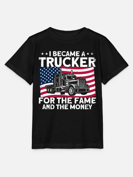 Trucker Sattelzug Fernfahrer Geschenk - Stanley/Stella Kinder T-Shirt MINI CREATOR - Schwarz