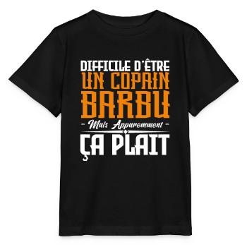 copain barbu, citations barbe, cadeau copain - T-shirt bio MINI CREATOR Stanley/Stella Enfant - noir - Devant - Mikhail (115cm)