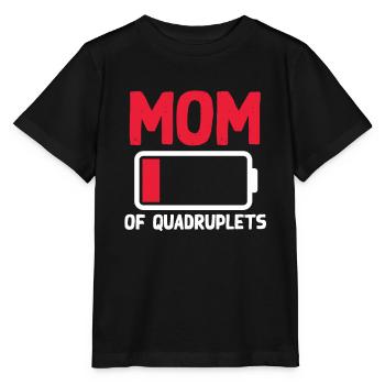 Mutter Von Vierlingen Schwangerschaftsmitteilung - Stanley/Stella Kinder T-Shirt MINI CREATOR  - Schwarz - Vorne - Mikhail (115cm)