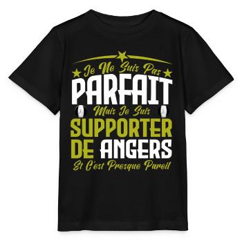 je ne suis pas parfait, supporteur de Angers .SCO - T-shirt bio MINI CREATOR Stanley/Stella Enfant - noir - Devant - Mikhail (115cm)