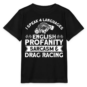 Racing Car Drag Racing Racing Car Gift - Stanley/Stella MINI CREATOR Kids’ T-Shirt - black - Front - Mikhail (115cm)