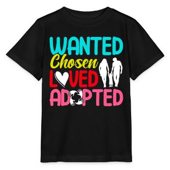 Adoption von Kindern Adoption Pflegeeltern - Stanley/Stella Kinder T-Shirt MINI CREATOR  - Schwarz - Vorne - Mikhail (115cm)