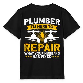 Robinetterie sanitaire Maintenance par Sanit - T-shirt bio MINI CREATOR Stanley/Stella Enfant - noir - Devant - Mikhail (115cm)