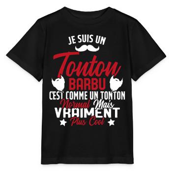Tonton Barbu Humour Cadeau Onlce - T-shirt bio MINI CREATOR Stanley/Stella Enfant - noir - Devant - Mikhail (115cm)