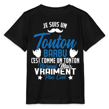 Tonton Barbu Humour Cadeau Onlce - T-shirt bio MINI CREATOR Stanley/Stella Enfant - noir - Devant - Mikhail (115cm)