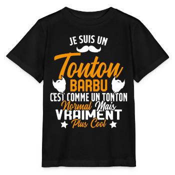 Tonton Barbu Humour Cadeau Onlce - T-shirt bio MINI CREATOR Stanley/Stella Enfant - noir - Devant - Mikhail (115cm)