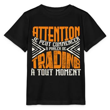 Avertissement, trading à tout moment. - T-shirt bio MINI CREATOR Stanley/Stella Enfant - noir - Devant - Mikhail (115cm)
