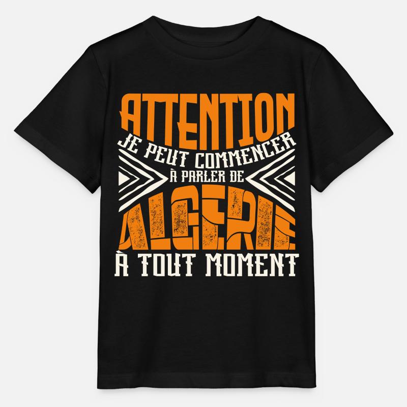Avertissement, Algérie à tout moment. - T-shirt bio MINI CREATOR Stanley/Stella Enfant - noir