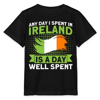 Irish roots Irish flag Irish gift - Stanley/Stella MINI CREATOR Kids’ T-Shirt - black - Front - Mikhail (115cm)