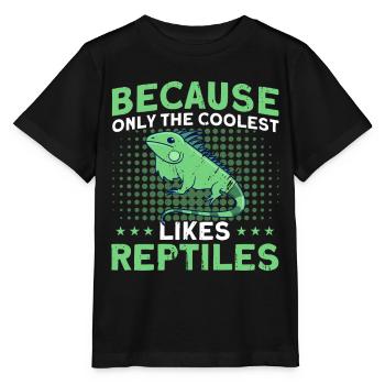 Lézards Reptile Reptile Lovers Cadeau - T-shirt bio MINI CREATOR Stanley/Stella Enfant - noir - Devant - Mikhail (115cm)
