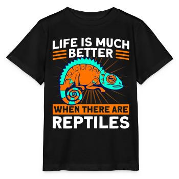 Reptile Lovers Reptile Snake Cadeau - T-shirt bio MINI CREATOR Stanley/Stella Enfant - noir - Devant - Mikhail (115cm)