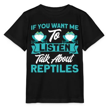 Snake Reptile Lovers Reptile Cadeau - T-shirt bio MINI CREATOR Stanley/Stella Enfant - noir - Devant - Mikhail (115cm)