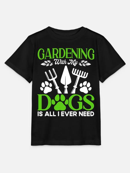 Tuinieren Hobby Tuinman Hond Eigenaar Cadeau - Stanley/Stella Kinder-T-shirt MINI CREATOR  - zwart