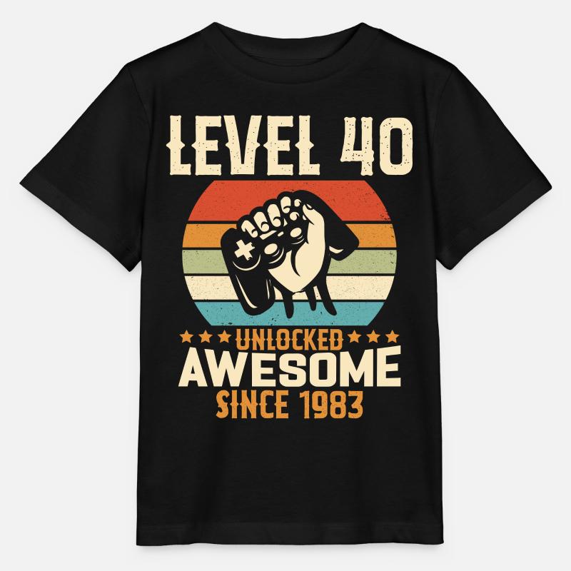 Level 40 Jahre Gaming-Geburtstagsgeschenk freischalten - Stanley/Stella Kinder T-Shirt MINI CREATOR - Schwarz