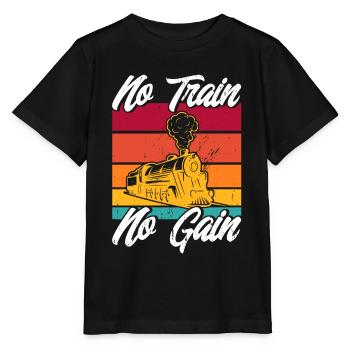 Cadeau de trajet en train miniature de locomotive - T-shirt bio MINI CREATOR Stanley/Stella Enfant - noir - Devant - Mikhail (115cm)
