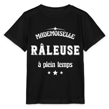 Mademoiselle Râleuse à plein temps - T-shirt bio MINI CREATOR Stanley/Stella Enfant - noir - Devant - Mikhail (115cm)