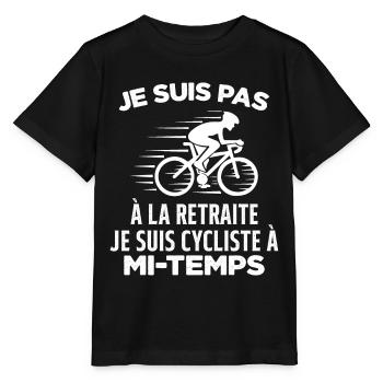 Je Suis Pas À La Retraite Je Suis Cycliste Cadeau - T-shirt bio MINI CREATOR Stanley/Stella Enfant - noir - Devant - Mikhail (115cm)