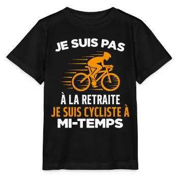 Je Suis Pas À La Retraite Je Suis Cycliste Cadeau - T-shirt bio MINI CREATOR Stanley/Stella Enfant - noir - Devant - Mikhail (115cm)