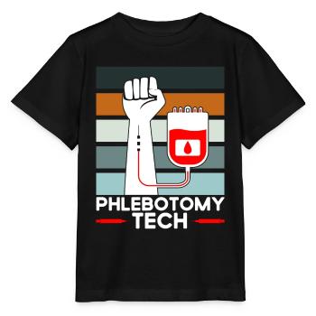 Phlébotomie Échantillon de sang Phlébotomiste Tech Cadeau - T-shirt bio MINI CREATOR Stanley/Stella Enfant - noir - Devant - Mikhail (115cm)