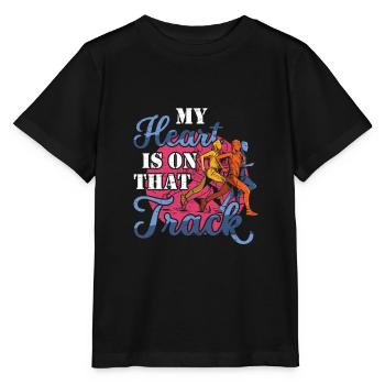 Mein Herz Ist Auf Dieser Strecke Läufer - Stanley/Stella Kinder T-Shirt MINI CREATOR  - Schwarz - Vorne - Mikhail (115cm)