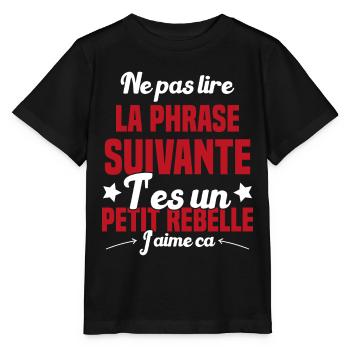 Ne pas lire la phrase suivante - T-shirt bio MINI CREATOR Stanley/Stella Enfant - noir - Devant - Mikhail (115cm)