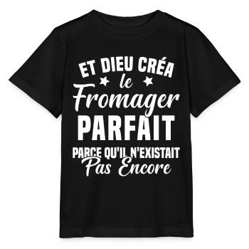Fromager cadeau drôle fromage fromagerie - T-shirt bio MINI CREATOR Stanley/Stella Enfant - noir - Devant - Mikhail (115cm)