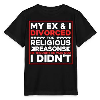 Ex Partner Auflösung der Ehe Scheidung Geschenk - Stanley/Stella Kinder T-Shirt MINI CREATOR  - Schwarz - Vorne - Mikhail (115cm)