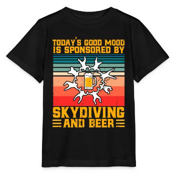Skydive Skydiver Skydiving Gift - Stanley/Stella MINI CREATOR Kids’ T-Shirt - black - Front - Mikhail (115cm)