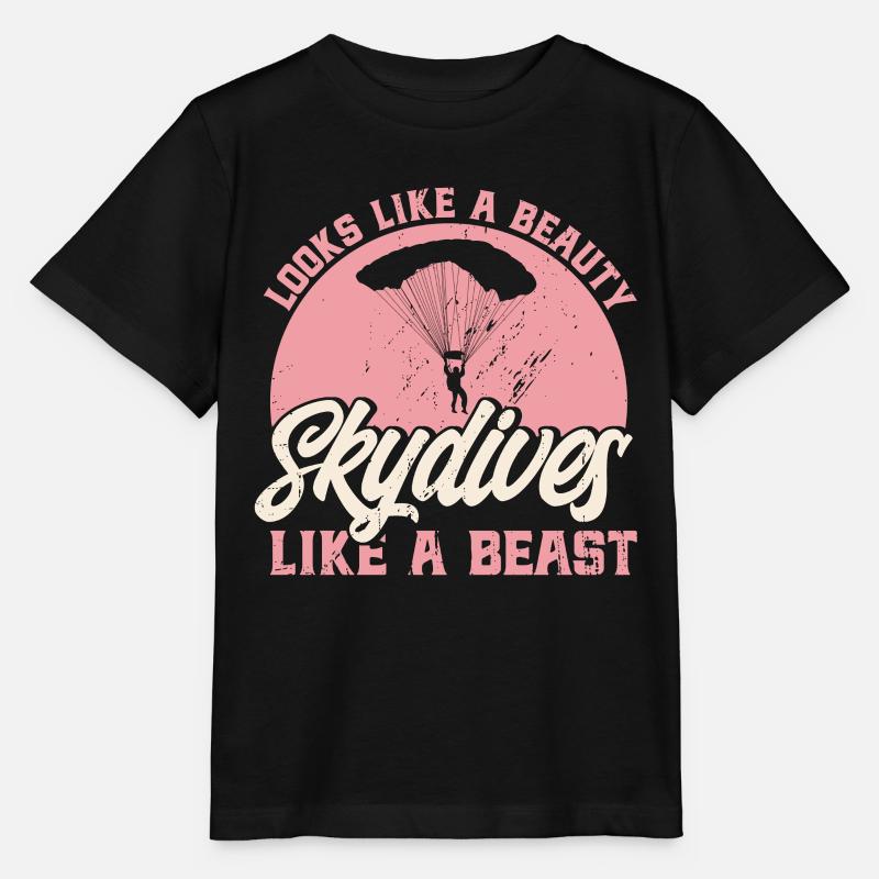 Fallschirmsprung Skydive Skydiver Geschenk - Stanley/Stella Kinder T-Shirt MINI CREATOR  - Schwarz