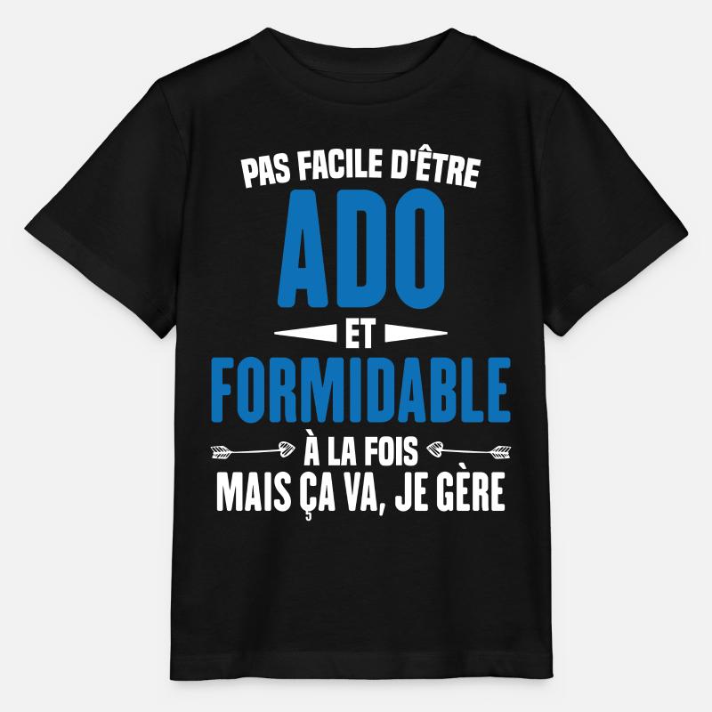 Pas Facile d'Être Ado Et Formidable À La Fois - T-shirt bio MINI CREATOR Stanley/Stella Enfant - noir