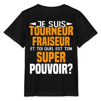 Tourneur fraiseur Cadeau drôles - T-shirt bio MINI CREATOR Stanley/Stella Enfant - noir - Devant - Mikhail (115cm)