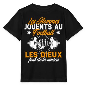 Les Hommes Jouents Au Football Les Dieux Gym Muscu - T-shirt bio MINI CREATOR Stanley/Stella Enfant - noir - Devant - Mikhail (115cm)